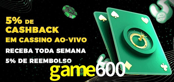 Promoções do cassino ao Vivo game600